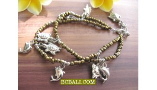 Golden Beads Charm Anklet Animal Ornaments